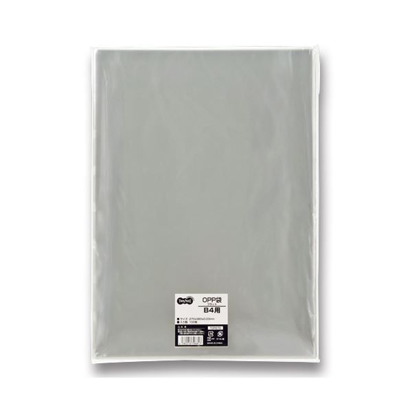 ノート・ふせん・紙製品 封筒 フィルム封筒（まとめ） TANOSEE OPP袋 フラット B4用 270×380mm 1パック（100枚） 【×5セット】◇関連： 生活用品／インテリア／雑貨／文具／オ