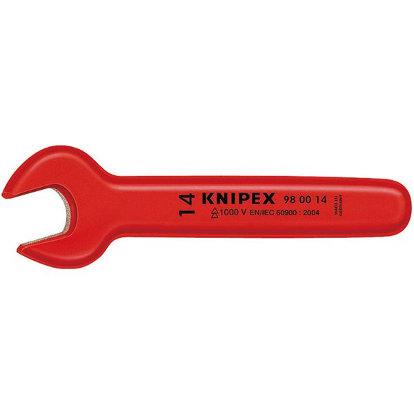 KNIPEX（クニペックス）9800-12 絶縁スパナ 1000V 電気絶縁の極み 高耐圧1000Vスパナがあなたの作業をサポート 送料無料