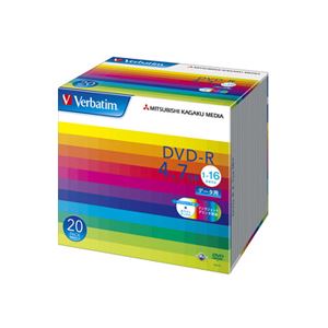 (まとめ) バーベイタム データ用DVD-R 4.7GB ワイドプリンターブル 5mmスリムケース DHR47JP20V1 1パック(20枚) 【×3セット】 送料無料