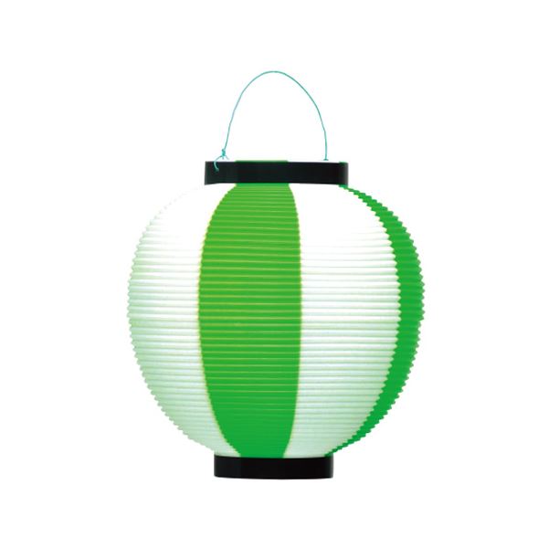 （まとめ） タカ印 ポリ提灯 40-7040 緑白【×10セット】 鮮やかな緑と白の輝き、タカ印のポリ提灯があなたの空間を彩る 煌めく光と和の