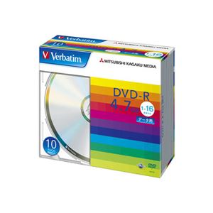 (まとめ) バーベイタム データ用DVD-R 4.7GB 16倍速 ブランドシルバー 5mmスリムケース DHR47J10V1 1パック(10枚) 【×5セット】 送料無