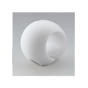 【5個セット】階段手すり滑り止め 『どこでもグリップ』ボール形 軟質樹脂 直径35mm アイボリー シロクマ 日本製 国産 乳白色