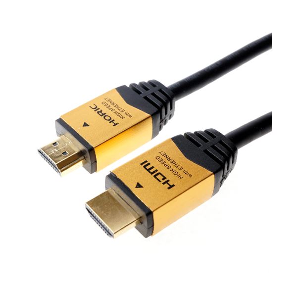 （まとめ）HORIC HDMIケーブル 配線 1.5m ゴールド HDM15-891GD【×5セット】 送料無料
