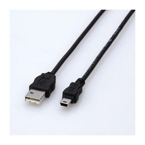 (まとめ) エコUSBケーブル 配線 (A-miniB・3m) USB-ECOM530【×5セット】 送料無料