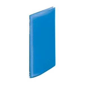 (業務用100セット) LIHITLAB クリアファイル/ポケットファイル 【A4/タテ型】 10ポケット G3100-8 ブルー 青 送料無料