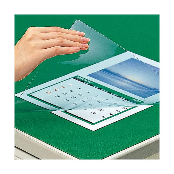 コクヨ デスク (テーブル 机) マット軟質（非転写）ダブル（下敷付） 1447×717mm グリーン マ-412NG 1枚 緑 送料無料