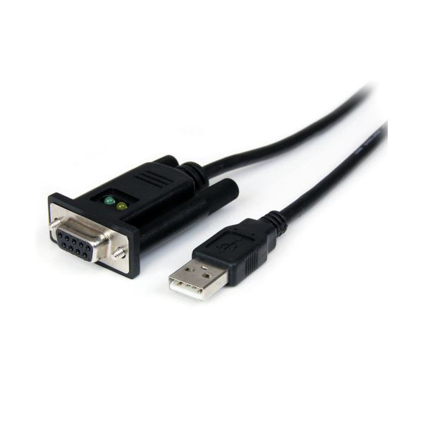 StarTech.com USB-RS232C シリアル変換クロスケーブル 配線 1.7m USB Type A オス-D Sub 9ピン メス ブラックICUSB232FTN 1本 黒 送料無