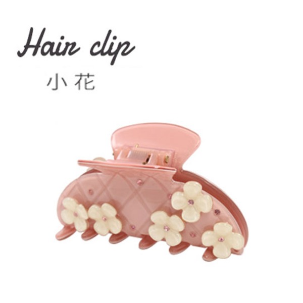 【2個セット】ヘアクリップ 小花（ピンク） 華やかなピンクの小花が髪を彩る 2個セットでお得に手に入るヘアアクセサリー