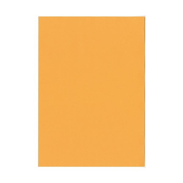北越コーポレーション 紀州の色上質 A4 Y目 超厚口 オレンジ 1箱(800枚：100枚×8冊) 鮮やかなオレンジが魅力の、色彩豊かな高品質紙 800