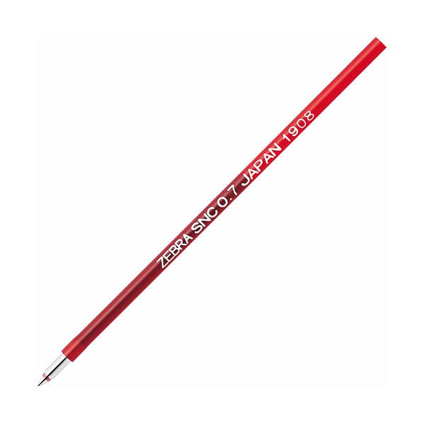 （まとめ）ゼブラ エマルジョンボールペン 替芯 SNC-0.7芯 赤 RSNC7-R 1本 【×30セット】 送料無料