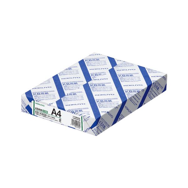 コクヨ KB用紙（共用紙）A4KB-KW39 1箱（2500枚：500枚×5冊） 長期保存に最適 酸化から紙を守る中性紙の傑作 コクヨのA4KB-KW39は、2500