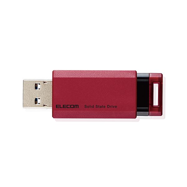 SSD 外付け ポータブル 500GB 小型 ノック式 USB3.2（Gen1）対応 レッド PS4/PS4Pro/PS5 ESD-EPK0500GRD 赤 送料無料