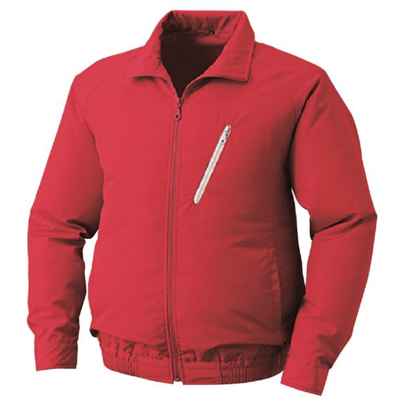 KU90510 空調服 R ポリエステル製遮熱長袖ブルゾン 服のみ レッド XL 赤 パワフルな作業に最適 屋外でも安心の防水ワークウェア 熱を遮る