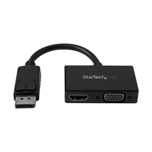 （まとめ）StarTech.com DisplayPort-HDMI/VGA変換アダプタ ツーインワン（2-in-1） トラベルAVアダプタ DP2HDVGA 1個 【×3セット】 送