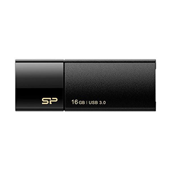 （まとめ）シリコンパワー USB3.0スライド式フラッシュメモリ 16GB ブラック SP016GBUF3B05V1K 1個【×3セット】 黒 送料無料