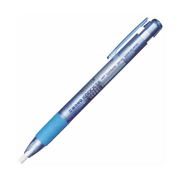 (まとめ) トンボ鉛筆 ホルダー消しゴムモノノック3.8 透明ブルー EH-KE40 1個 【×100セット】 青 送料無料