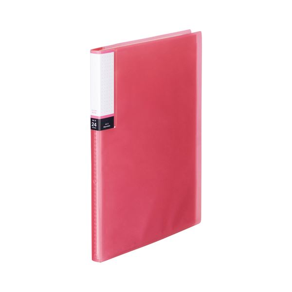 (まとめ) TANOSEE クリアブック（透明表紙） A4タテ 24ポケット 背幅15mm ピンク 1冊 【×30セット】 送料無料