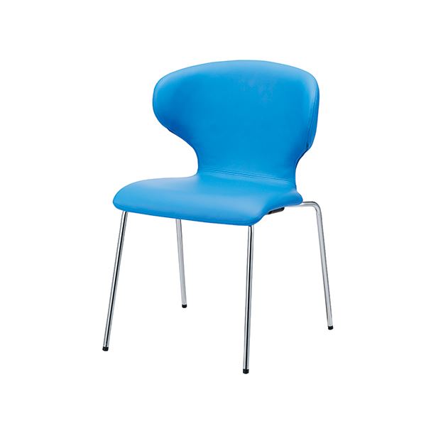 FRENZ 会議イス PN-N65L ブルー 固定脚 青 青い脚のFRENZ会議イス、快適な座り心地で集中力アップ 青 送料無料