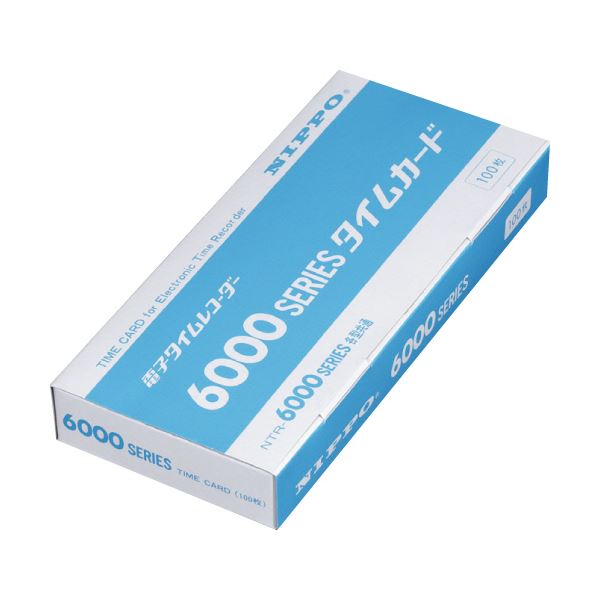 (まとめ) ニッポー ニッポー用タイムカード 6000シリーズカード 1パック(100枚) 【×10セット】 送料無料