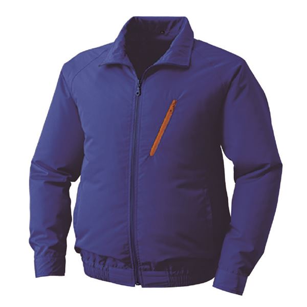 KU90510 空調服 R ポリエステル製遮熱長袖ブルゾン 服のみ ブルー L 青 パワフルな作業に最適 屋外でも安心の防水ワークウェア 熱を遮る