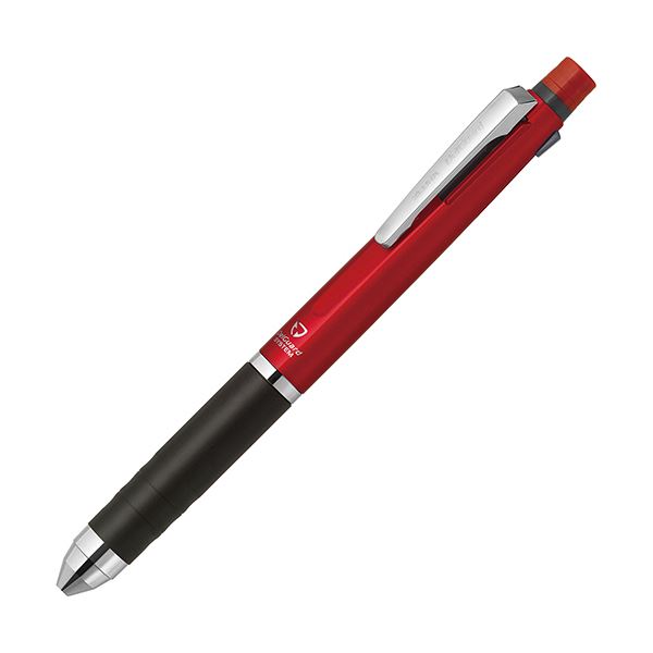 （まとめ）ゼブラ 多機能ペン デルガード+2C（軸色：レッド）P-B2SA85-R 1本【×5セット】 赤 送料無料