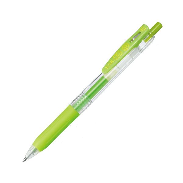 (まとめ) ゼブラ ゲルインクボールペン サラサクリップ 0.7mm ライトグリーン JJB15-LG 1本 【×100セット】 緑 送料無料