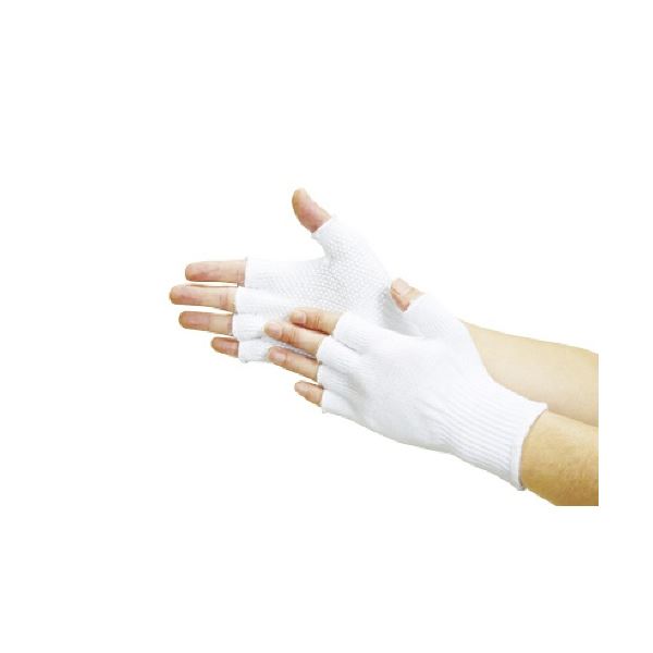 (まとめ) TRUSCO 5本指出し すべり止め付手袋 TG-F5 1双 【×10セット】 作業も検査もスムーズ 快適な手袋で安心の作業環境を 送料無料