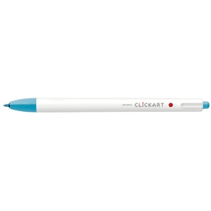 （まとめ） ゼブラ ノック式水性カラーペン クリッカート ライトブルー 0.6mm 【×50セット】 青 乾かず、キャップ不要、鮮やかな色彩 驚