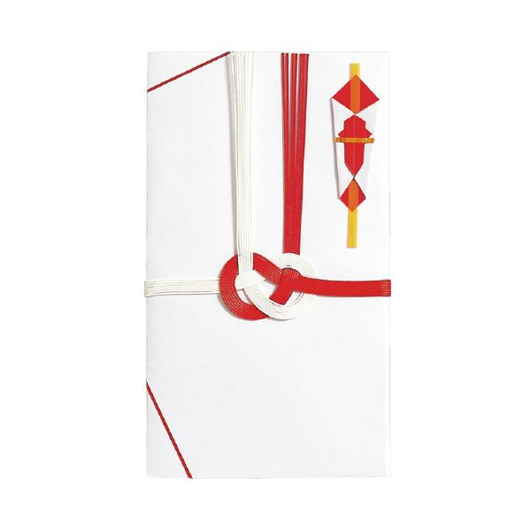（まとめ）マルアイ 祝金封 赤白7本斜折 5枚パック（×100セット） 祝金封の伝統を受け継ぐ、華やかな赤白7本斜折封筒 お得な5枚パックで