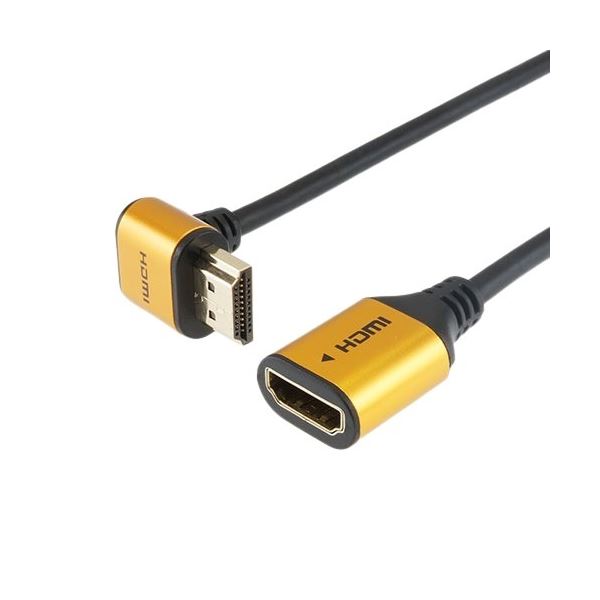 【5個セット】ホーリック HDMI延長ケーブル 配線 L型270度 2m ゴールド HLFM20-590GDX5 送料無料