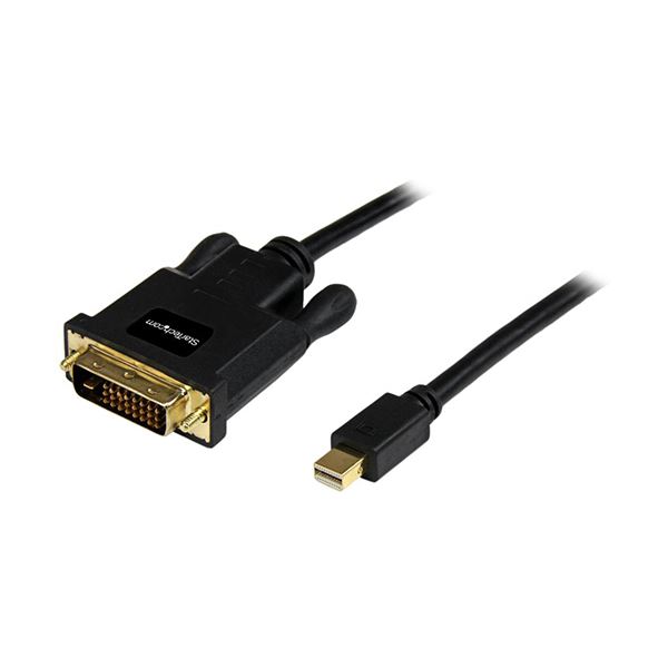 （まとめ）StarTech.com MiniDisplayPort-DVI変換ケーブル 配線 Mini DP（オス）-DVI-D（オス） 1920×1200 MDP2DVIMM3B 1本 【×3セット