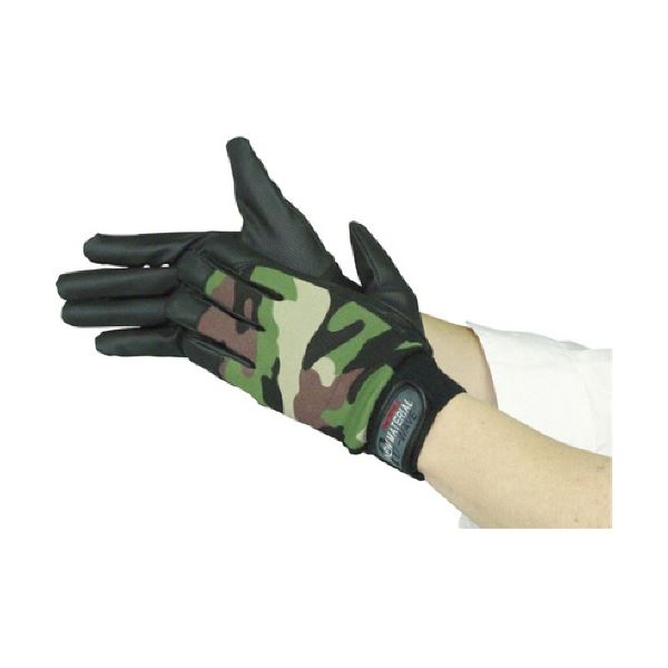 (まとめ) おたふく手袋 ピーユーウェーブ 迷彩 LL K-18-ME-LL 1双 【×10セット】 究極の作業パートナー 多機能手袋 マルチユーティリテ
