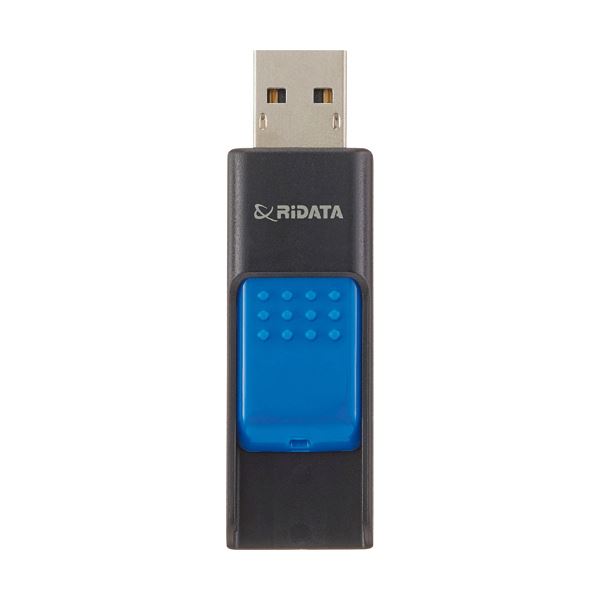 （まとめ）RiDATA ラベル付USBメモリー8GB ブラック/ブルー RDA-ID50U008GBK/BL 1個【×5セット】 黒 青 送料無料