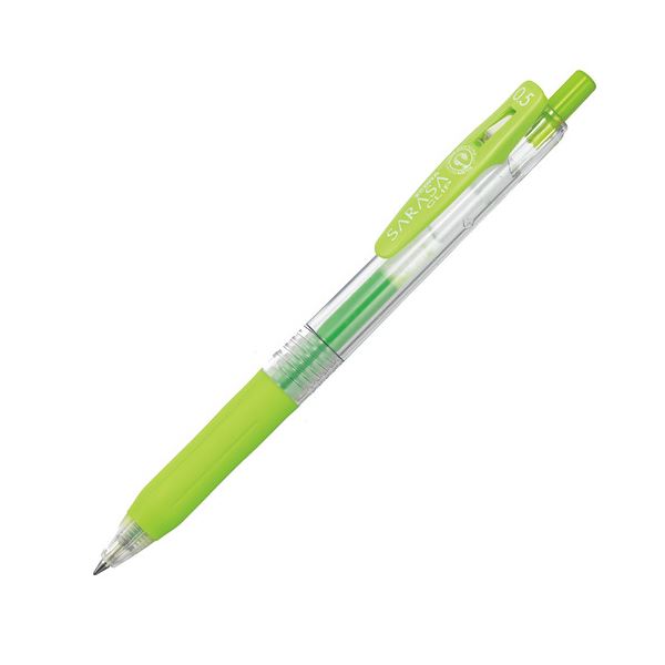 (まとめ) ゼブラ ゲルインクボールペン サラサクリップ 0.5mm ライトグリーン JJ15-LG 1本 【×100セット】 緑 送料無料