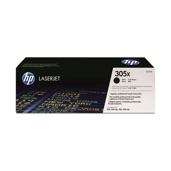 HP 305X トナーカートリッジ 黒 大容量 大型 CE410X 1個 高品質な印刷を実現する、大容量の黒トナーカートリッジ プリンターに最適なHP 3