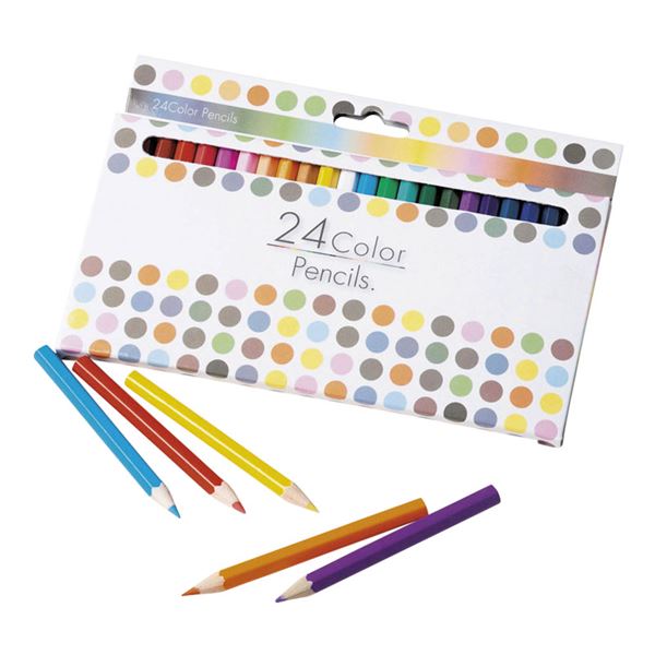 24色カラーペンシル 1241-04 鮮やかなカラーペンシルセット 多彩な24色で、創造力を解き放て 代引不可