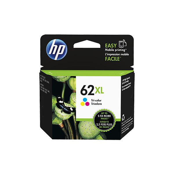 （まとめ）HP HP62XL インクカートリッジカラー 増量 C2P07AA 1個 【×2セット】 色彩の極み、増量インクカートリッジ HP62XL、驚きの品