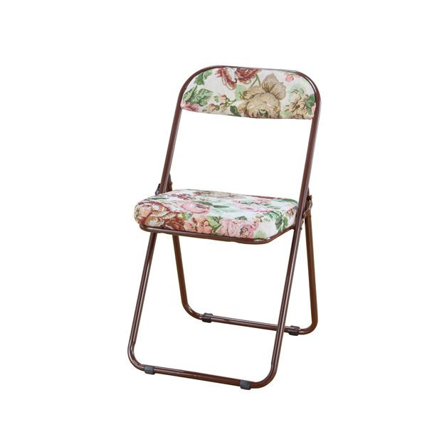 軽くて折りたためるゴブラン柄座椅子 (イス チェア) ハイタイプ 高い 1脚 完成品 軽やかでコンパクトなデザインのゴブラン柄座椅子 ハイ