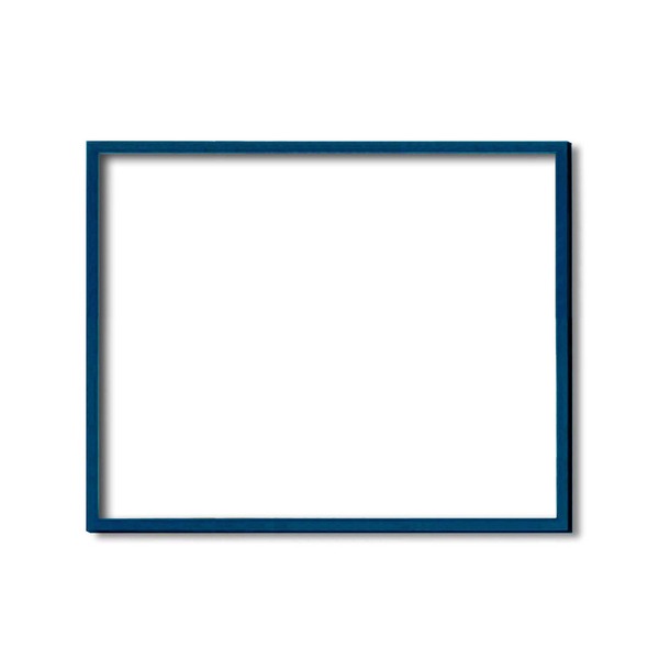 【木製額】色あせを防ぐUVカットアクリル ■デッサン額 小全紙サイズ（660×510mm）ブルー 壁掛けひも付き 化粧箱入り 青 送料無料