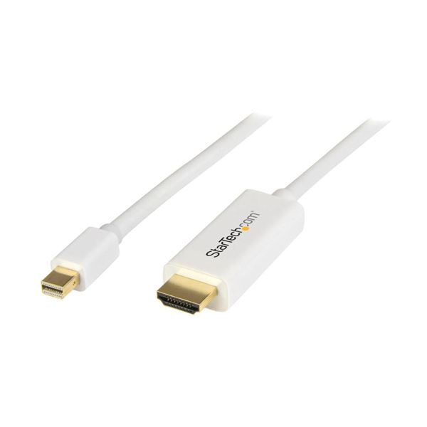 (まとめ) StarTech MiniDisplayPort - HDMI変換ケーブル 配線 2m MDP2HDMM2MW 1本 【×5セット】 送料無料