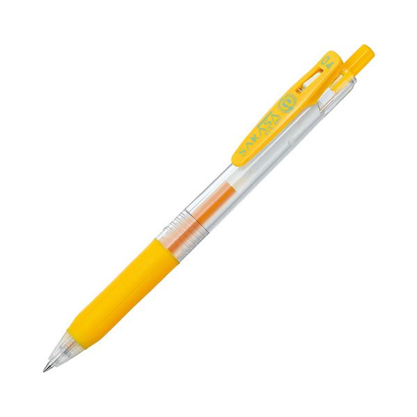 (まとめ) ゼブラ ゲルインクボールペン サラサクリップ 0.4mm 黄 JJS15-Y 1本 【×100セット】 送料無料