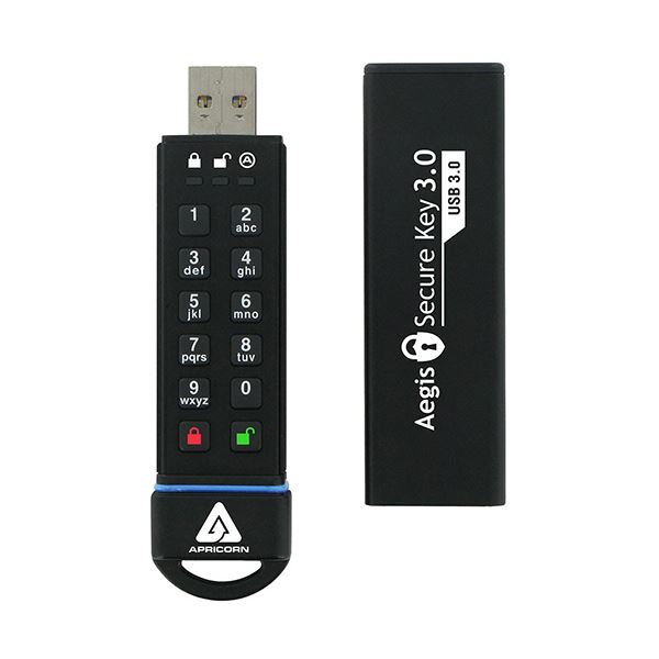 Apricorn AegisSecure Key 暗証番号対応USBメモリー 240GB ASK3-240GB 1個 送料無料