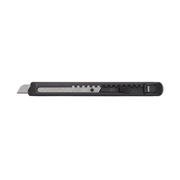 (まとめ) コクヨ カッターナイフ（フッ素加工刃）ブラック HA-2-SD 1本 【×50セット】 黒 切れ味抜群 粘着知らずの特殊コーティング刃