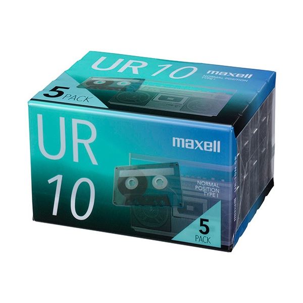 (まとめ) マクセル 音楽用カセットテープ「UR」 10分 UR-10N5P 1パック(5巻) 【×10セット】 送料無料