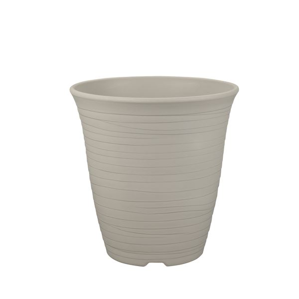 （まとめ）リッチェル エコル ハイポット 7号 ホワイト（W）【×3個セット】 白 日本製の深型丸型ポット、エコなプランターで植木鉢を楽