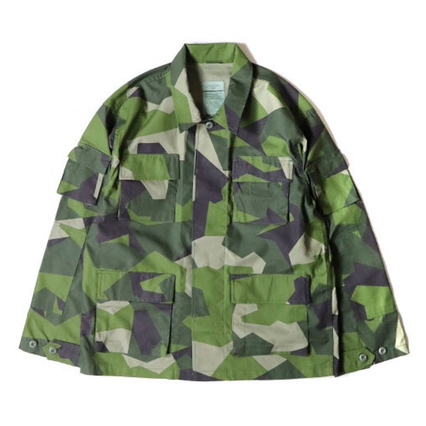 スウェーデン軍BDU（Battle Dress Uniform） M90グリーンカモ ジャケット 復刻 L 緑 送料無料