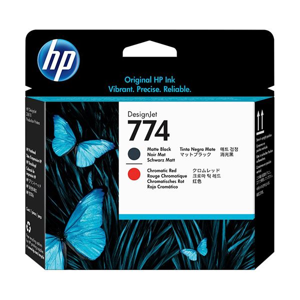 HP 774 プリントヘッドマットブラック/クロムレッド P2V97A 1個 黒 赤 卓越した印刷品質を追求するプロフェッショナルのための究極のプリ