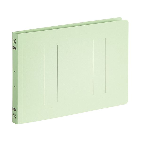 (まとめ) TANOSEEフラットファイルE(エコノミー) A5ヨコ 150枚収容 背幅18mm グリーン 1パック(10冊) 【×30セット】 緑 送料無料