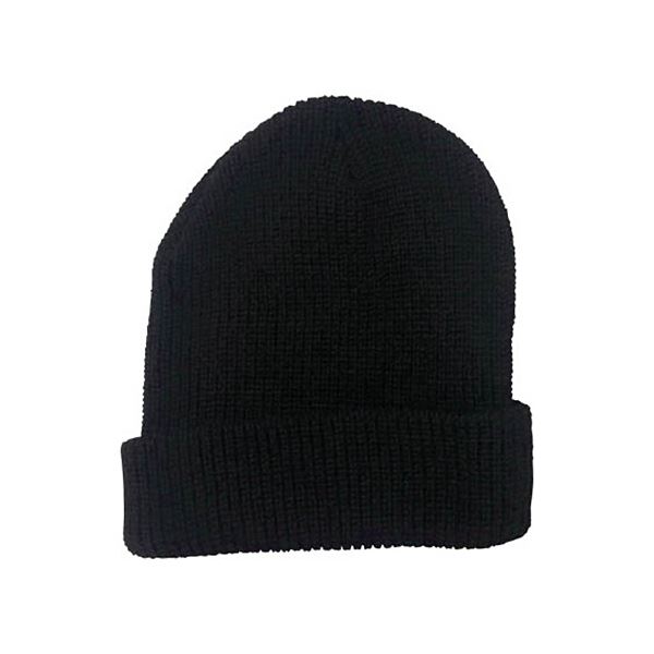 (まとめ) TRUSCO ニット帽 ブラック TATB-BK 1個 【×5セット】 黒 暖かさとスタイルを纏う、黒のニット帽 TRUSCOが贈る、あなたの冬の必