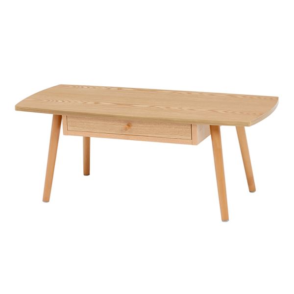 センターテーブル ローテーブル 机 低い ロータイプ センターテーブル 約幅95×奥行40×高さ37cm ナチュラル スクエア型 引き出し 木製脚